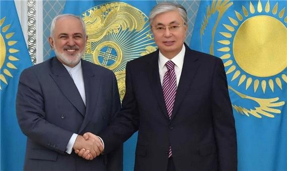 دیدار ظریف با رئیس جمهور قزاقستان