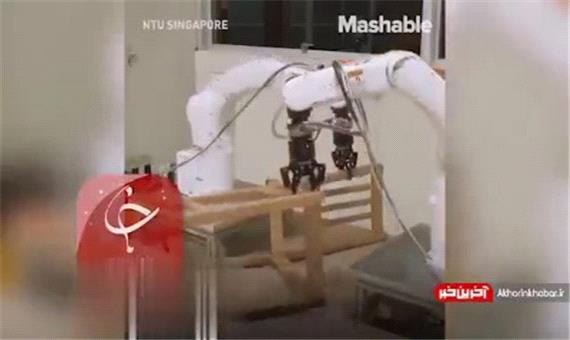 مونتاژ کردن صندلی به دست ربات