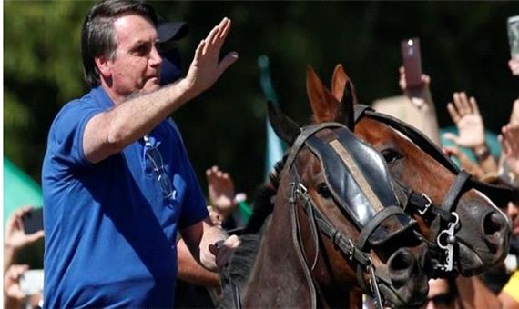رئیس‌جمهور برزیل سوار بر اسب وارد شد!