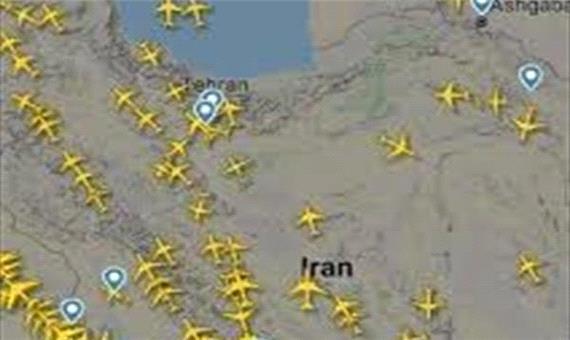 افزایش 36 درصدی  پروازهای  عبوری  از آسمان  ایران