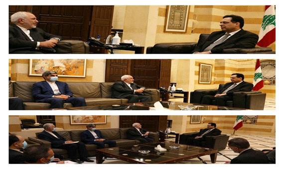 قول ظریف در دیدار با نخست وزیر دولت پیشبرد امور لبنان