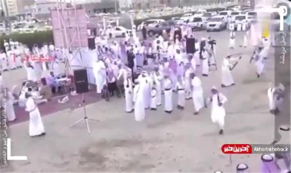 انفجار بشکه های باروت حین مراسمی در عربستان