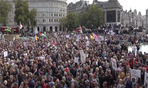 اعتراض مردم انگلیس به محدودیت‌های کرونایی دولت