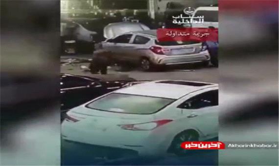حمله عجیب جوان عربستانی عصبانی به تعمیرگاه خودرو!