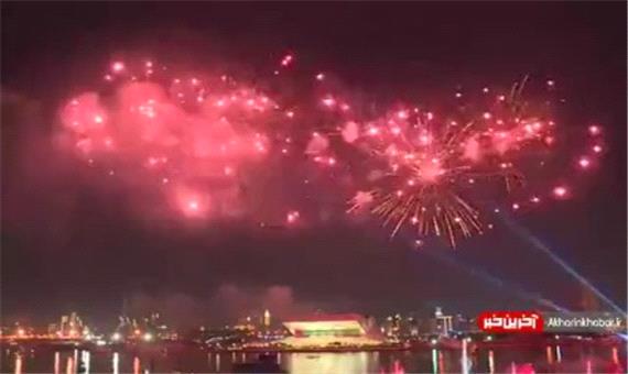 جشن و آتش بازی در دبی به مناسبت روز ملی امارات