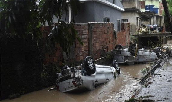 شدت بارش سیل آسا در برزیل