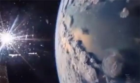 غروب آفتاب از نمای ایستگاه فضایی بین المللی