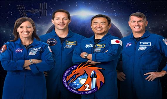 چهار فضانورد به ایستگاه فضایی می‌روند