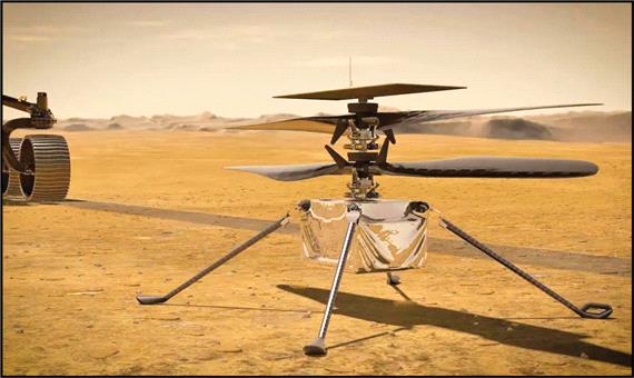 نخستین پرواز بر روی سیاره ای به جز زمین/  پرواز اولین بالگرد فضایی در آسمان مریخ