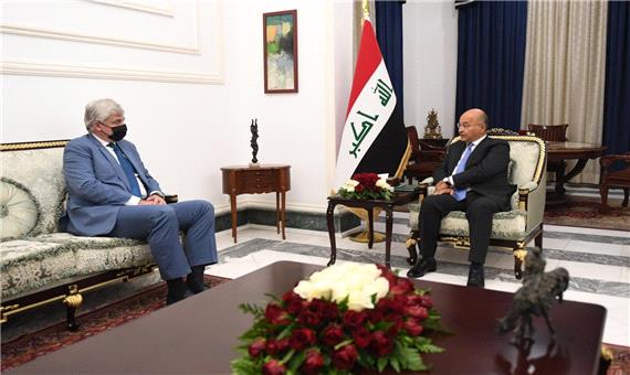 دیدار برهم صالح با سفیر روسیه در بغداد