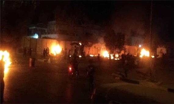 آتش‌افروزی در اطراف کنسولگری ایران در کربلا