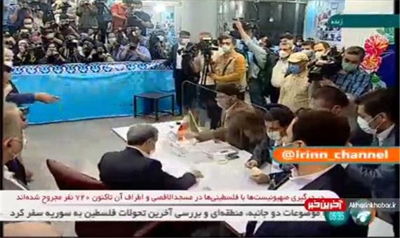 ویدئویی از حضور احمدی نژاد در ستاد انتخابات ریاست‌جمهوری