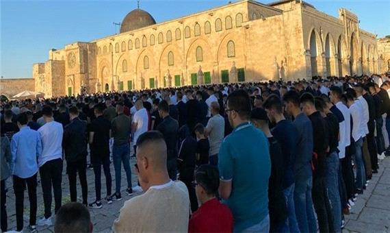 100 هزار فلسطینی نماز عید فطر را در مسجدالأقصی به جا آوردند