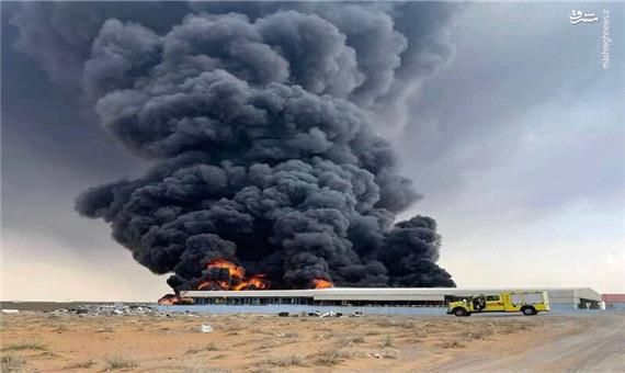 آتش‌سوزی بزرگ در یک شهرک صنعتی امارات