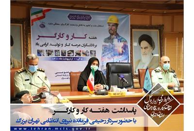 تقدیر فرمانده انتظامی تهران بزرگ از پروانه رضایی بختیاری