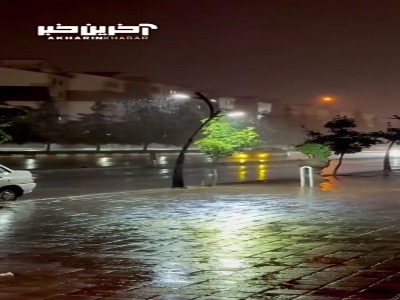 بارش شدید باران در رشت