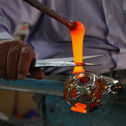 ساخت شیشه دست ساز
