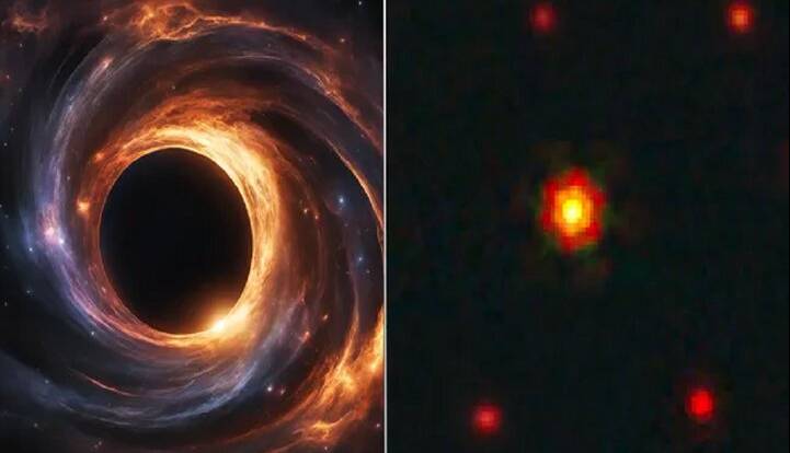 کشف بی‌نظیر جیمز وب؛ سیاه‌چاله‌ای عظیم ۱۰۰ میلیون برابر خورشید