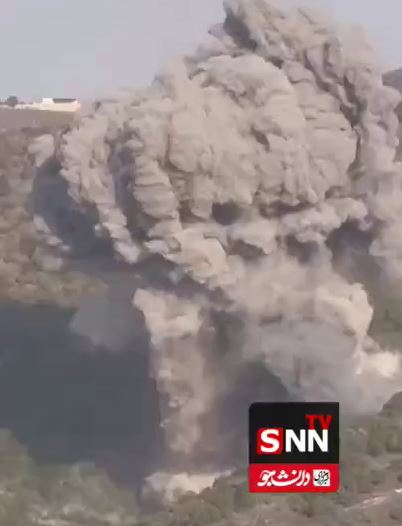 تصویری از لحظه حمله اسرائیل به لبنان