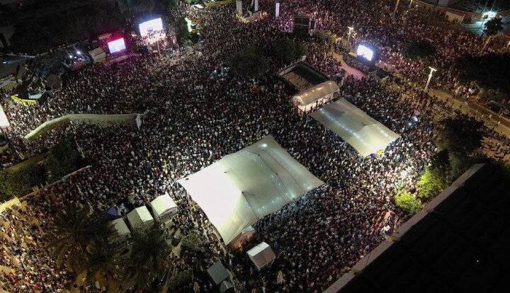 تظاهرات هزاران صهیونیست در قلب اراضی اشغالی