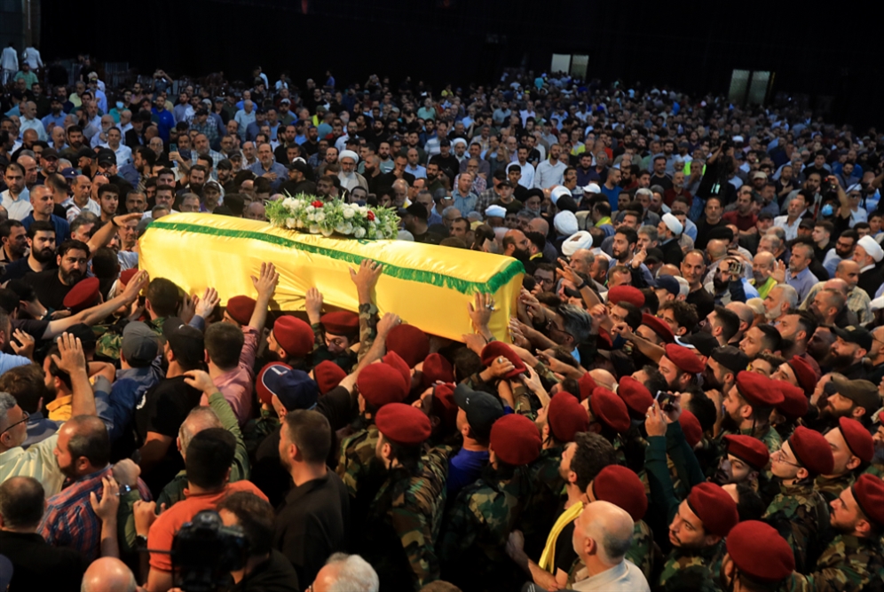 تشییع پیکر فرمانده ارشد حزب‌الله لبنان