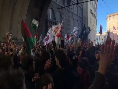 مردم ایتالیا بار دیگر در اعتراض به شراکت رم در جنایات رژیم صهیونیستی به خیابان‌ها آمدند