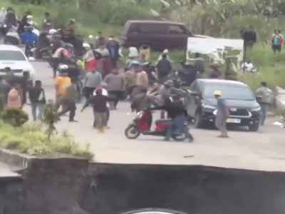 رانش وحشتناک زمین در اندونزی