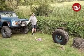 درآوردن کنده درخت از خاک به کمک فیزیک