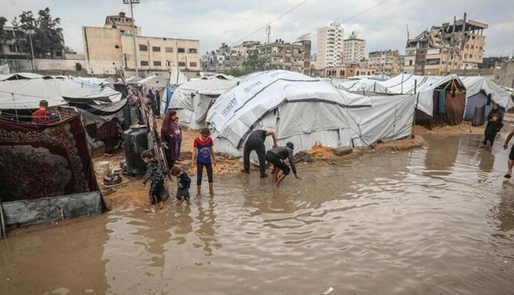 تصاویری از یک بیمارستان غرقِ آب در غزه!