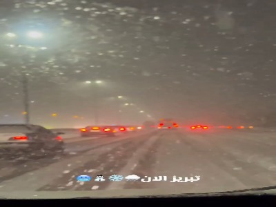 بارش برف شدید در تبریز