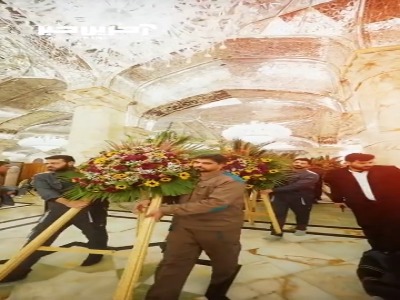 گل آرایی حرم حضرت علی(ع)