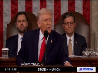 پایان سخنرانی ۲ ساعته ترامپ در کنگره آمریکا