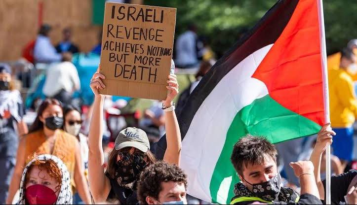 تجمع مردم آمریکا در حمایت از مردم مظلوم فلسطین